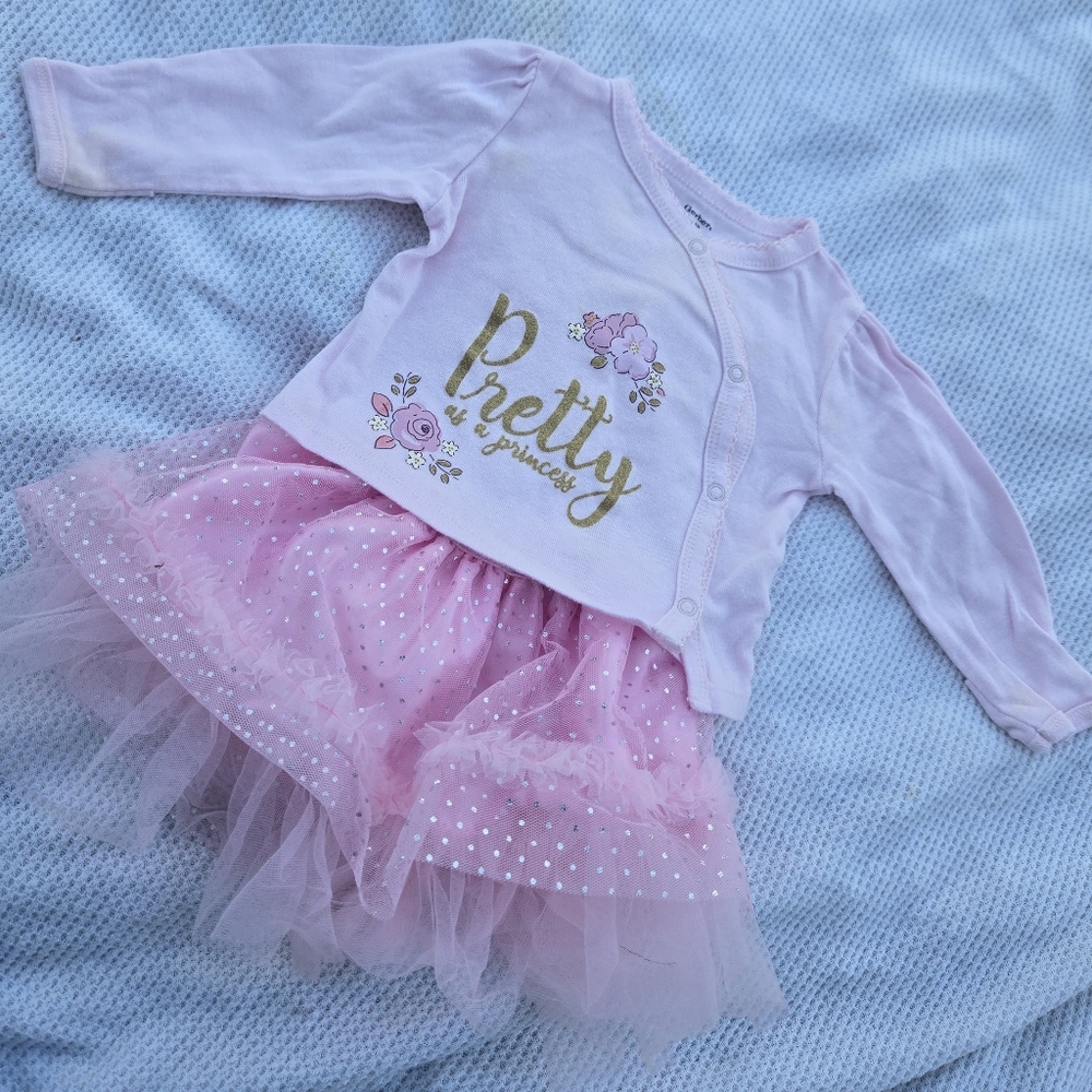 Pink Baby Princess Shirt with Tutu